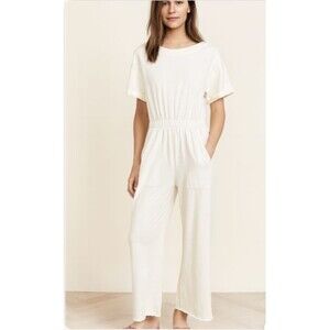 Free People Free‑Est Frankie Jumpsuit XS Ivory Wide Leg 100% Cotton One Piece